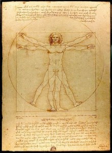 L'Uomo vitruviano di Leonardo da Vinci.