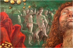 Un dettaglio de "La Resurrezione di Cristo" di Pinturicchio