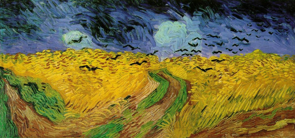 Van Gogh, "Campo di grano con volo di corvi"