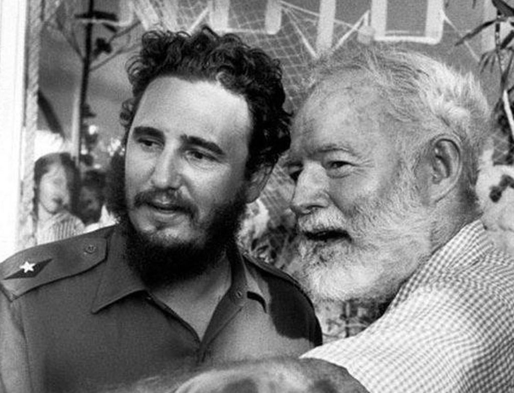 Hemingway con Fidel Castro